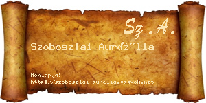 Szoboszlai Aurélia névjegykártya